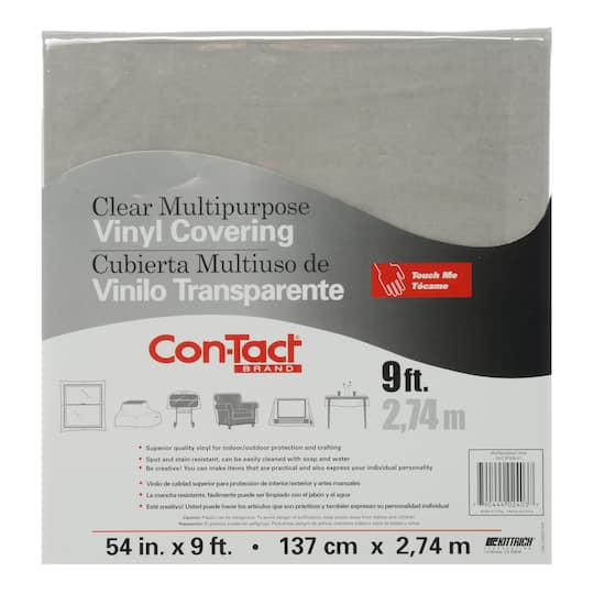 Con-Tact&#xAE; Clear Multipurpose Vinyl Covering, 54&#x22; x 9ft.